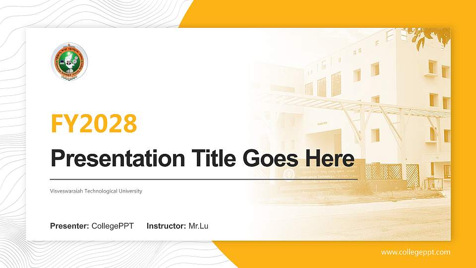 Visveswaraiah Technological University Academic Presentation/Research Findings Report PPT Template16:9 ratio PPT effect preview image