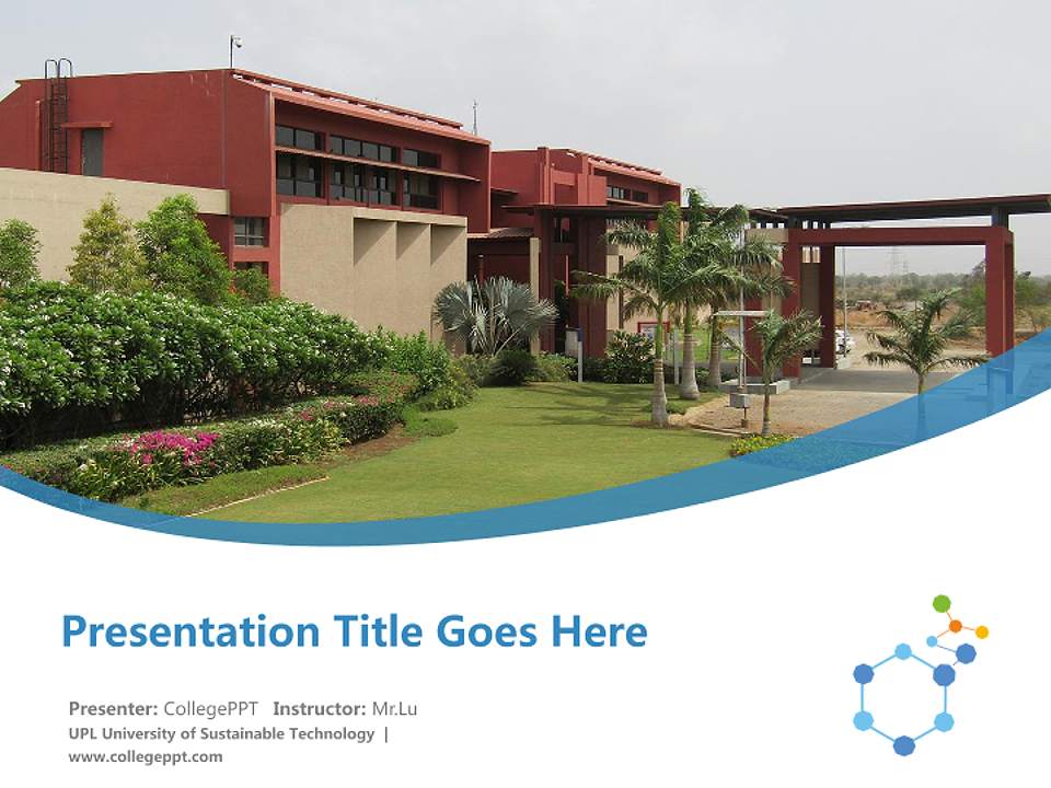 UPL University of Sustainable Technology Course/Courseware Creation PPT Template4:3 ratio PPT effect preview image5