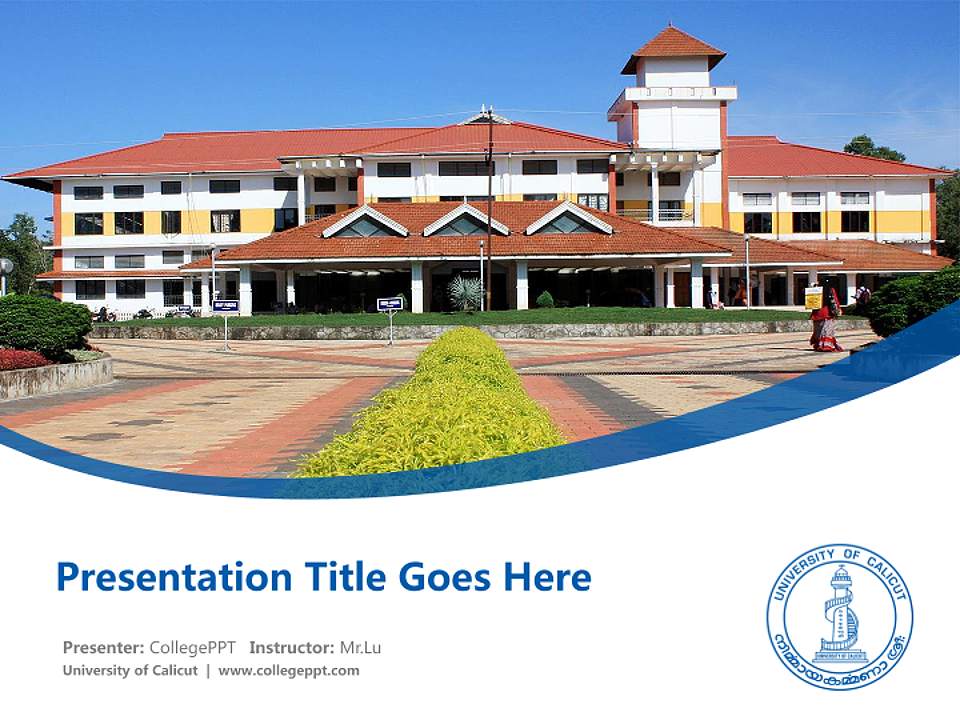 University of Calicut Course/Courseware Creation PPT Template4:3 ratio PPT effect preview image5