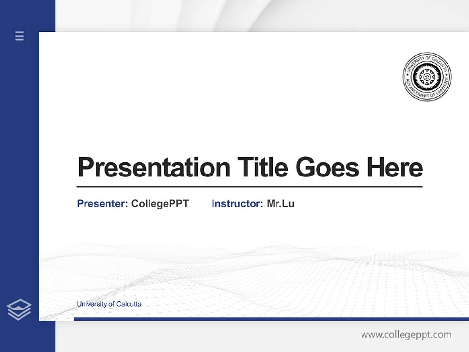 University of Calcutta Thesis Proposal/Graduation Defense PPT Template4:3 ratio PPT effect preview image5