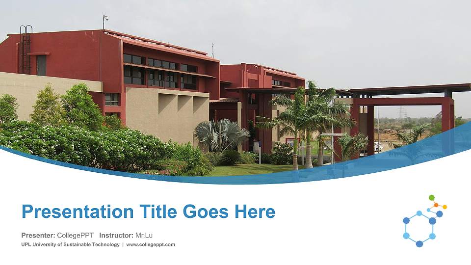 UPL University of Sustainable Technology Course/Courseware Creation PPT Template16:9 ratio PPT effect preview image