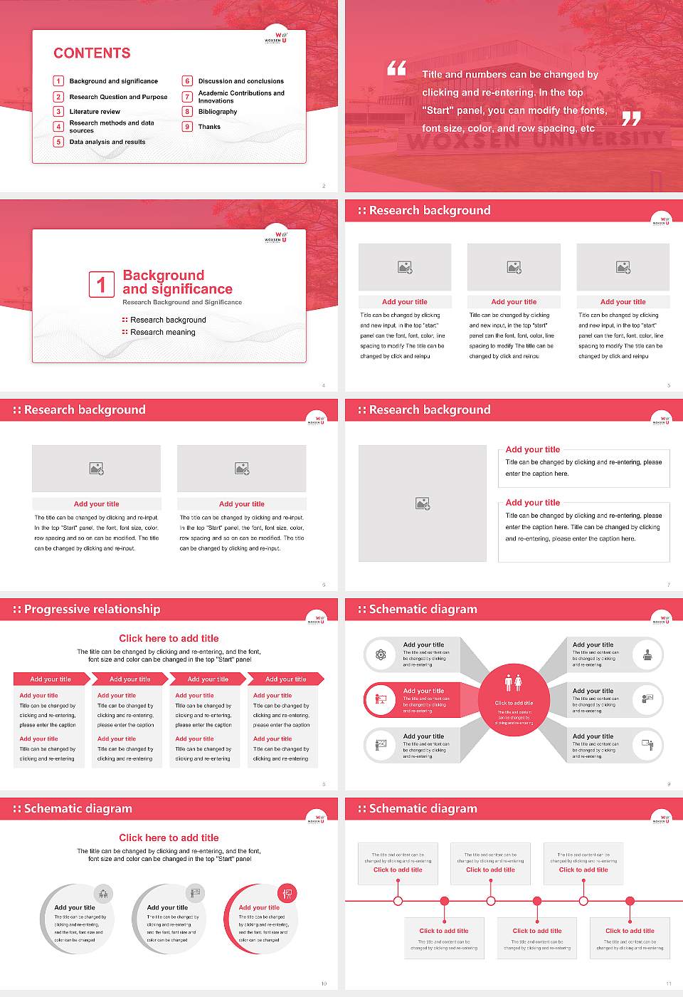 Woxsen University Graduation Thesis Defense PPT Template16:9 ratio PPT effect preview image2