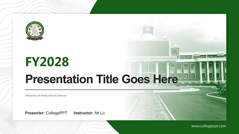 University of Horticultural Sciences Academic Presentation/Research Findings Report PPT Template16:9 ratio PPT effect preview image