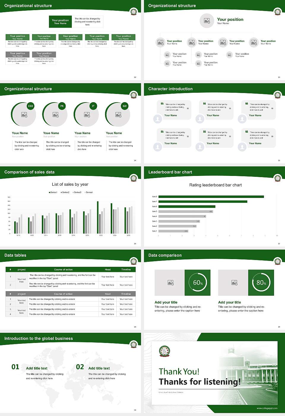 University of Horticultural Sciences Academic Presentation/Research Findings Report PPT Template16:9 ratio PPT effect preview image4