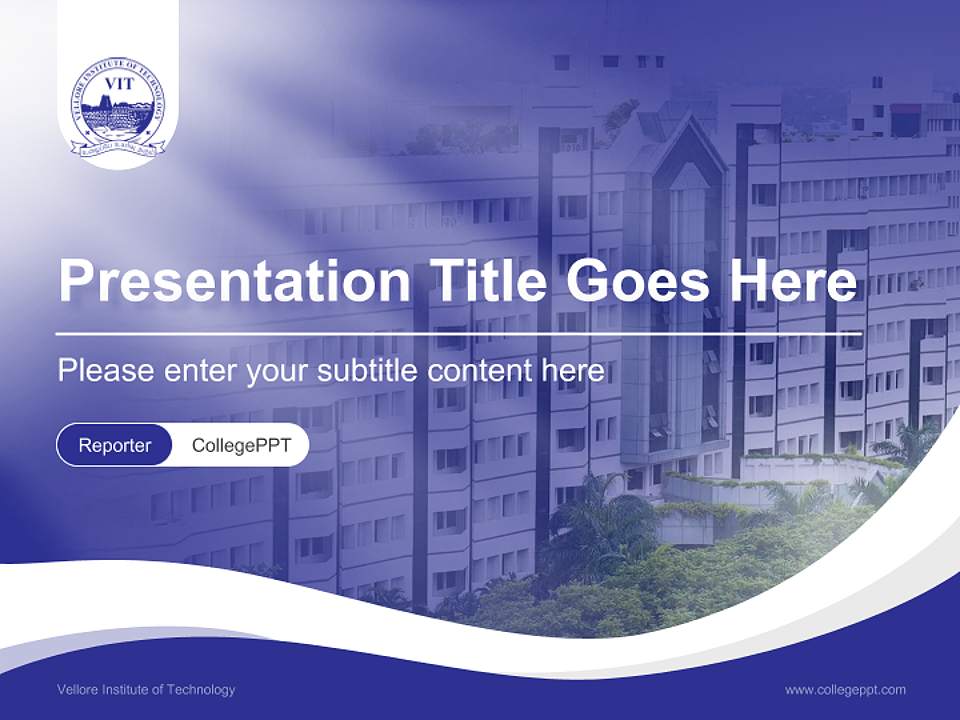 Vellore Institute of Technology Lecture Sharing and Networking Event PPT Template4:3 ratio PPT effect preview image4