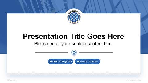 XIM University National Scholarship Defense PPT Template