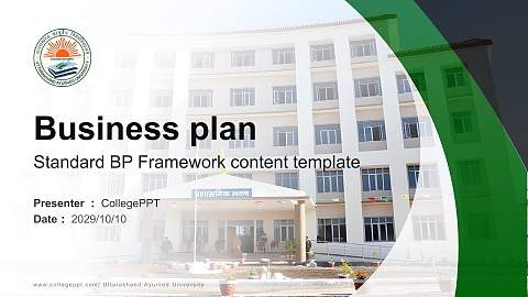Uttarakhand Ayurved University Competition/Entrepreneurship Contest PPT Template