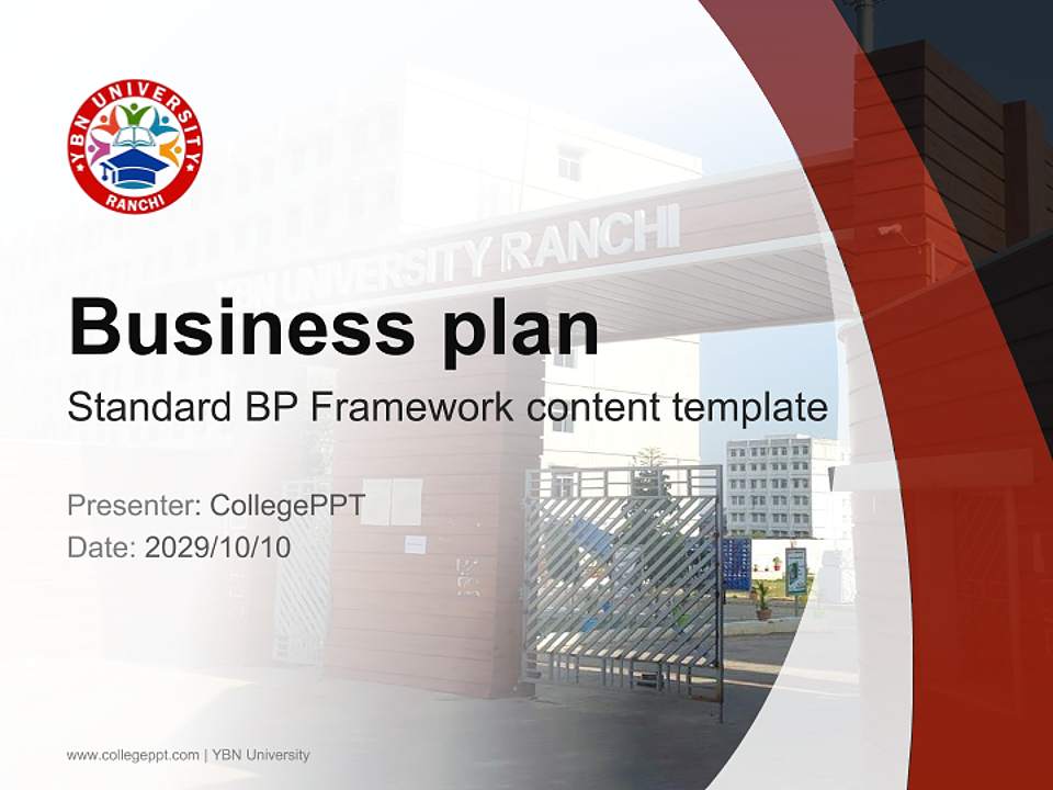 YBN University Competition/Entrepreneurship Contest PPT Template4:3 ratio PPT effect preview image9