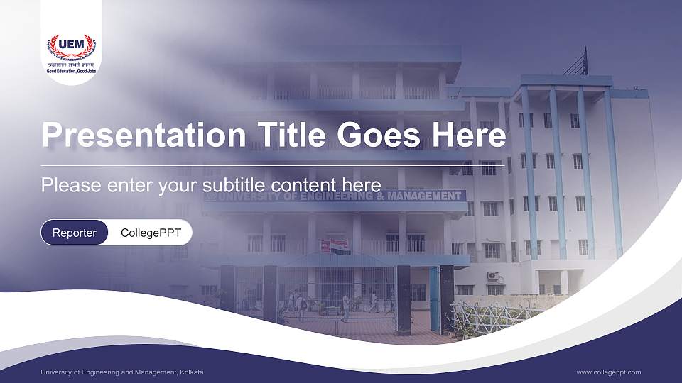 University of Engineering and Management, Kolkata Lecture Sharing and Networking Event PPT Template16:9 ratio PPT effect preview image