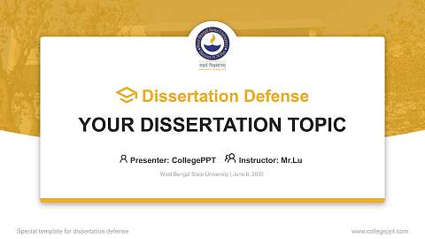 West Bengal State University Graduation Thesis Defense PPT Template