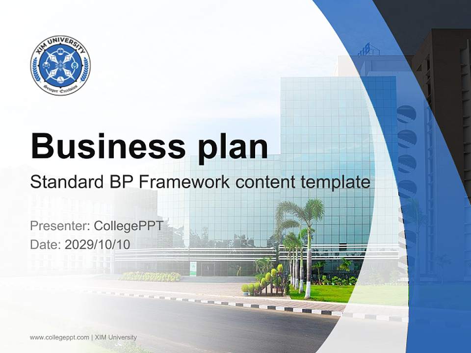 XIM University Competition/Entrepreneurship Contest PPT Template4:3 ratio PPT effect preview image9