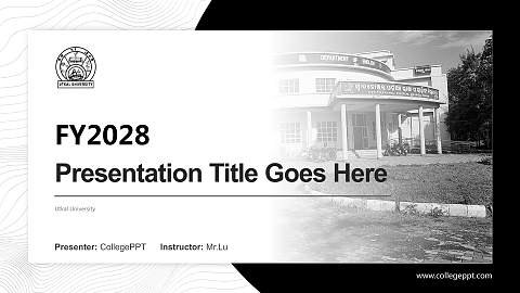 Utkal University Academic Presentation/Research Findings Report PPT Template