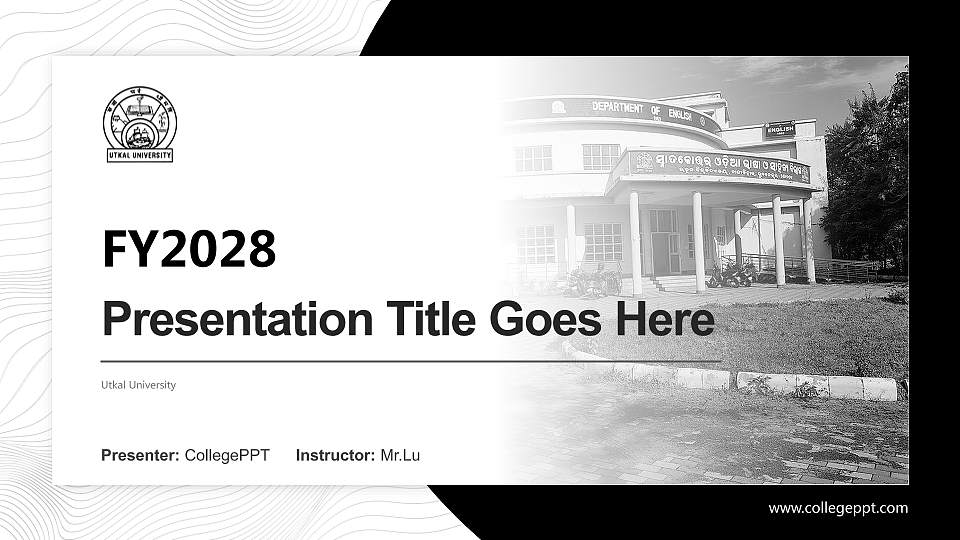 Utkal University Academic Presentation/Research Findings Report PPT Template16:9 ratio PPT effect preview image