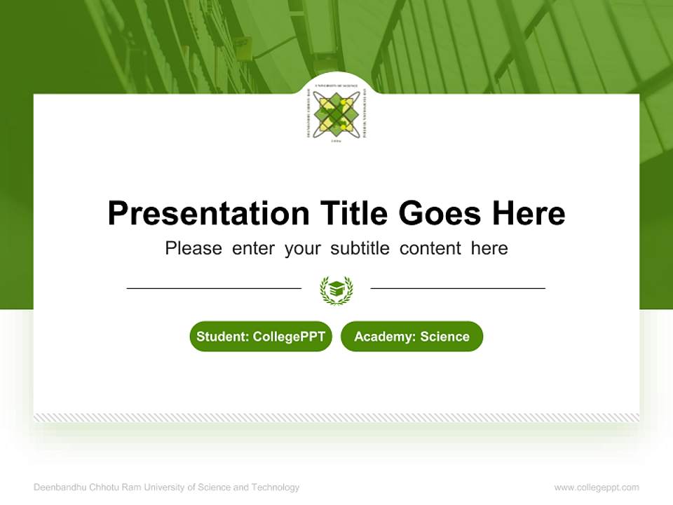 Deenbandhu Chhotu Ram University of Science and Technology National Scholarship Defense PPT Template4:3 ratio PPT effect preview image4