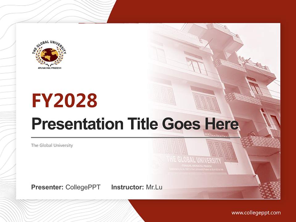 The Global University Academic Presentation/Research Findings Report PPT Template4:3 ratio PPT effect preview image5