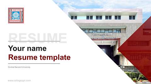 Central Sanskrit University Resume PPT Template