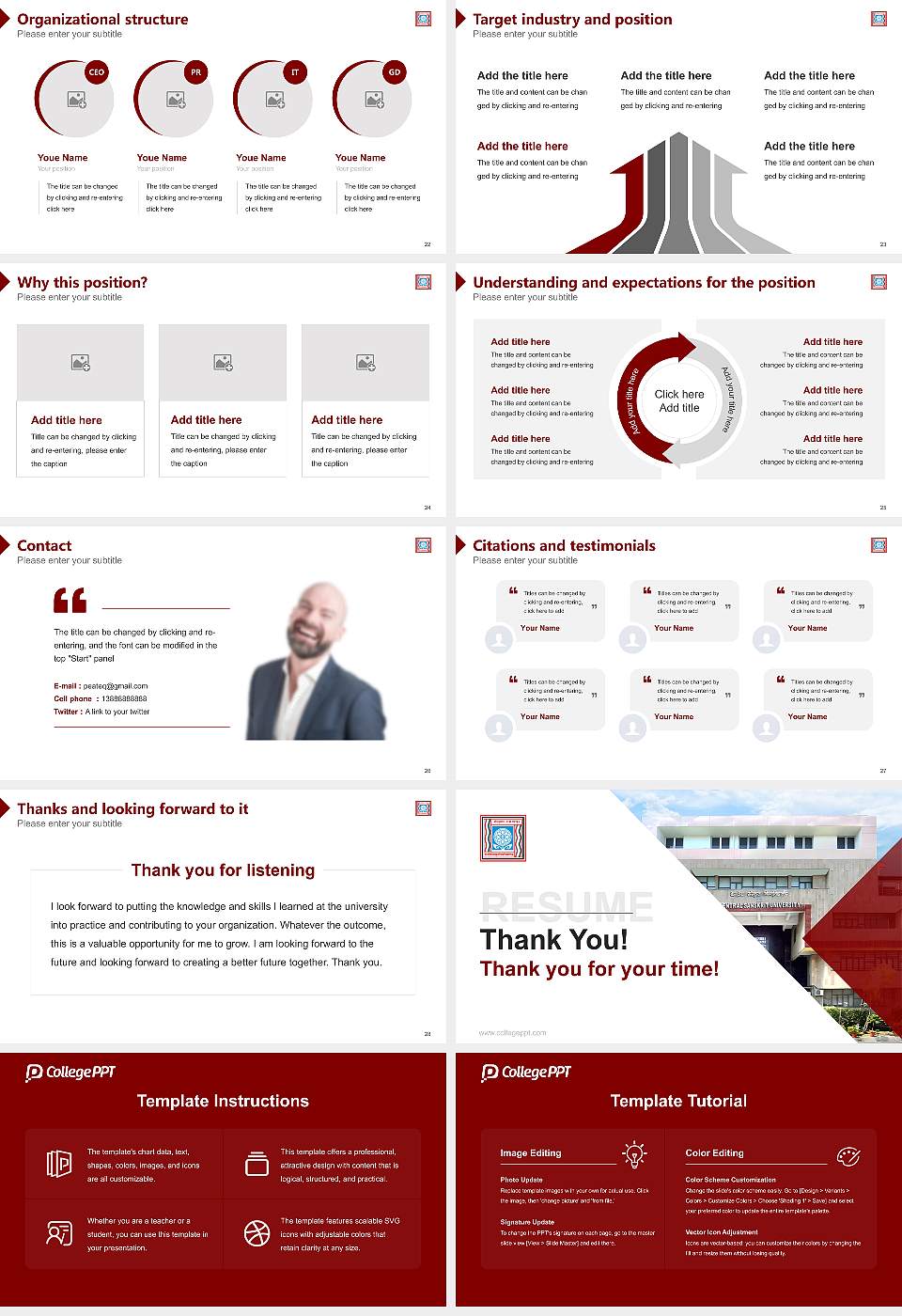 Central Sanskrit University Resume PPT Template16:9 ratio PPT effect preview image4