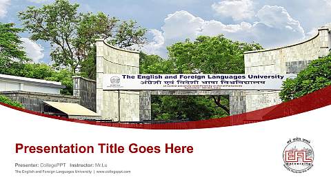 The English and Foreign Languages University Course/Courseware Creation PPT Template