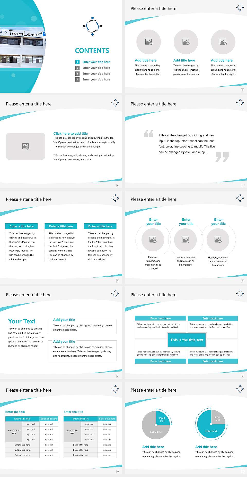 Team Lease Skills University Course/Courseware Creation PPT Template4:3 ratio PPT effect preview image2