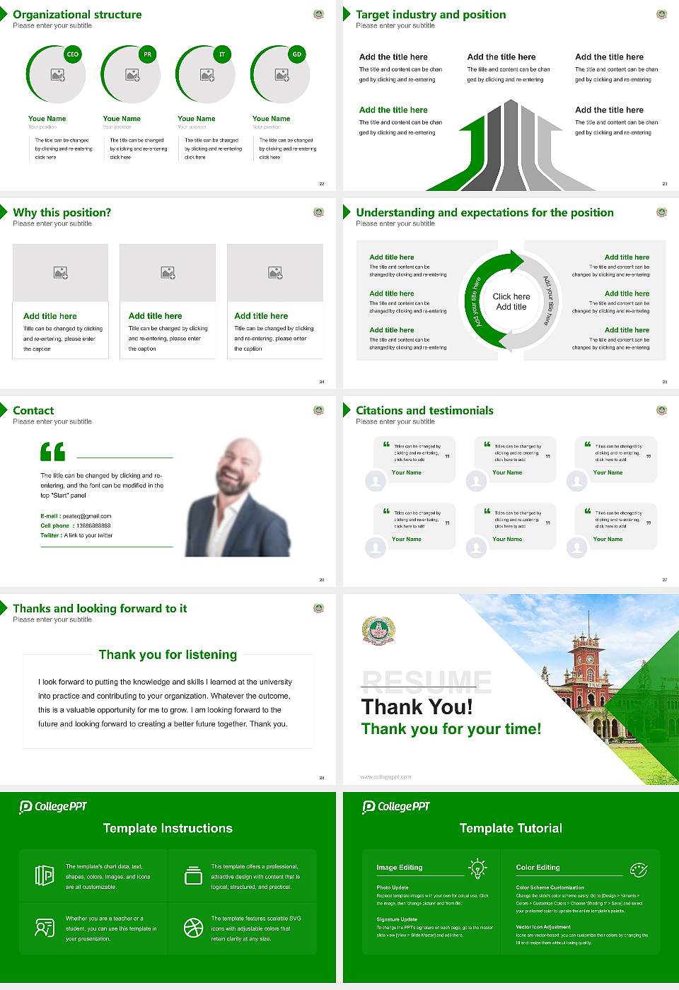 Tamil Nadu Agricultural University Resume PPT Template16:9 ratio PPT effect preview image4
