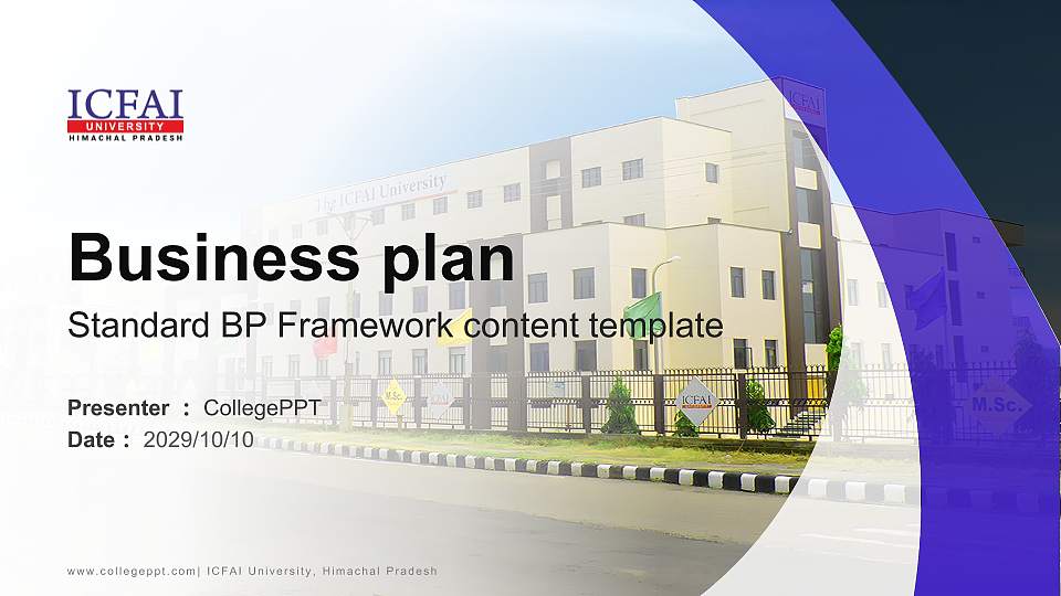 ICFAI University, Himachal Pradesh Competition/Entrepreneurship Contest PPT Template16:9 ratio PPT effect preview image