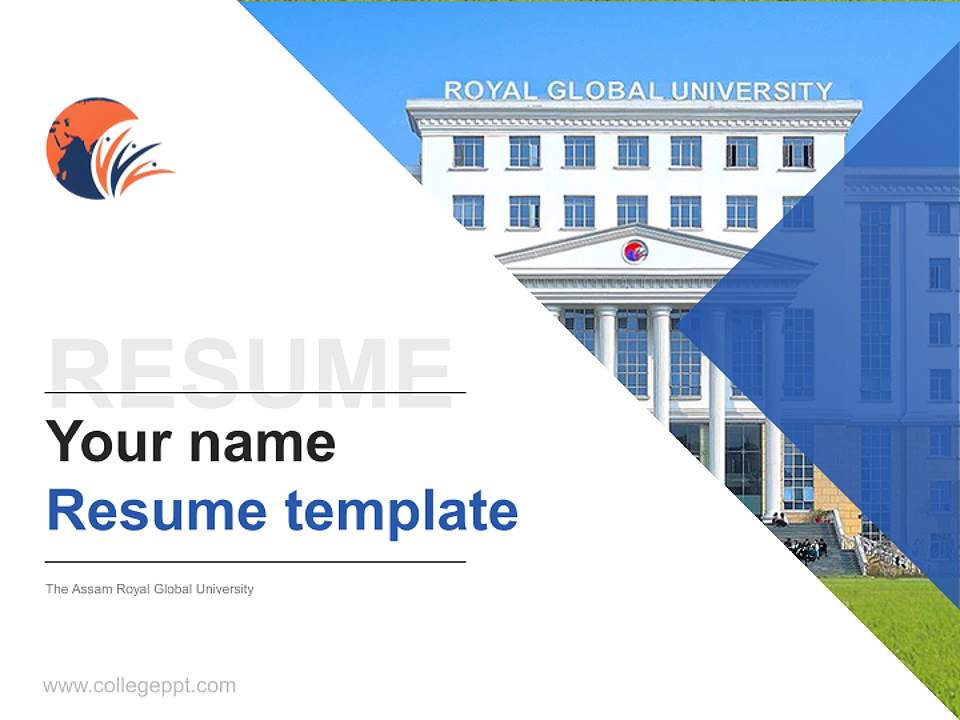 The Assam Royal Global University Resume PPT Template4:3 ratio PPT effect preview image5