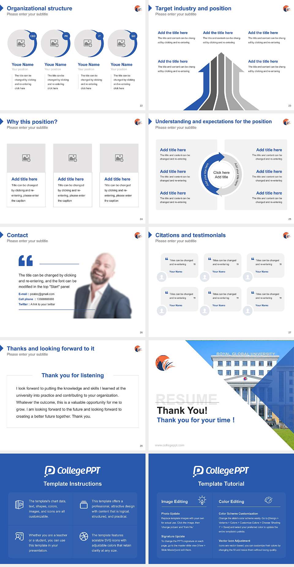 The Assam Royal Global University Resume PPT Template4:3 ratio PPT effect preview image4