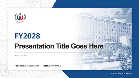 United University Academic Presentation/Research Findings Report PPT Template