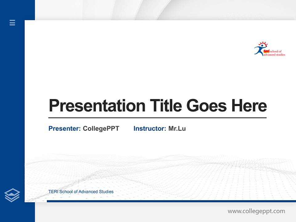 TERI School of Advanced Studies Thesis Proposal/Graduation Defense PPT Template4:3 ratio PPT effect preview image5