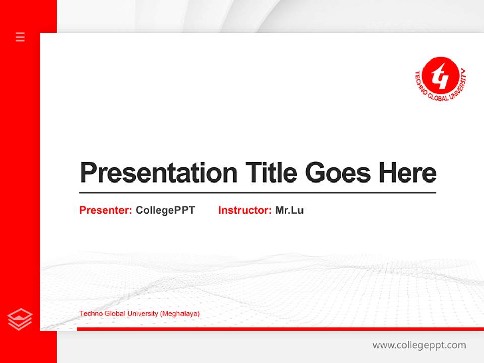 Techno Global University (Meghalaya) Thesis Proposal/Graduation Defense PPT Template4:3 ratio PPT effect preview image5
