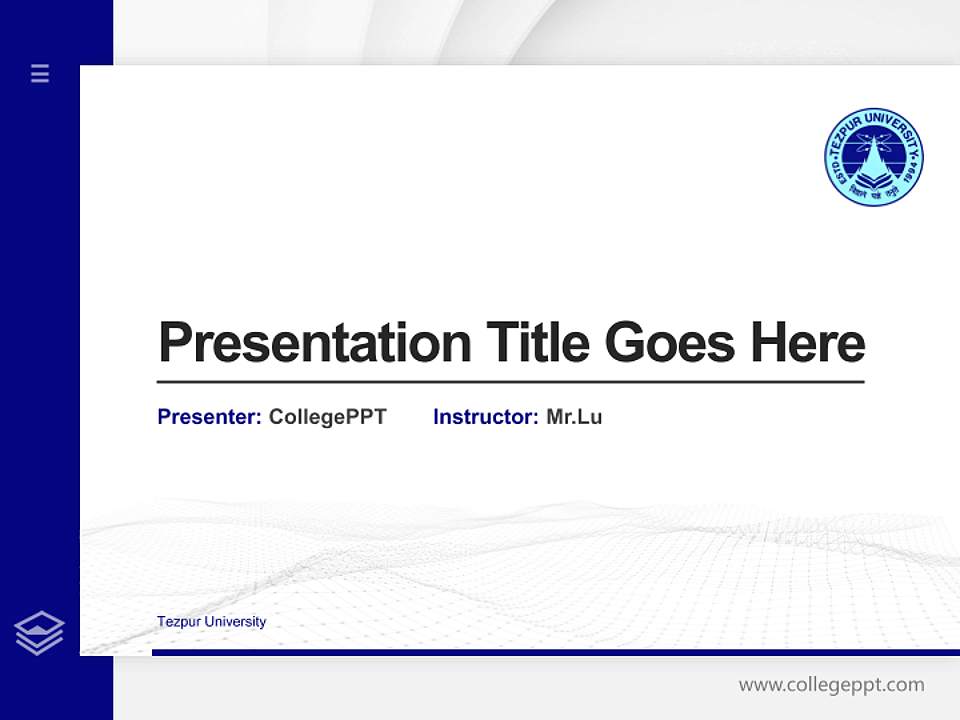 Tezpur University Thesis Proposal/Graduation Defense PPT Template4:3 ratio PPT effect preview image5
