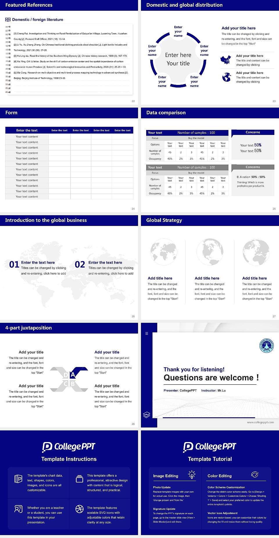 Tezpur University Thesis Proposal/Graduation Defense PPT Template4:3 ratio PPT effect preview image4