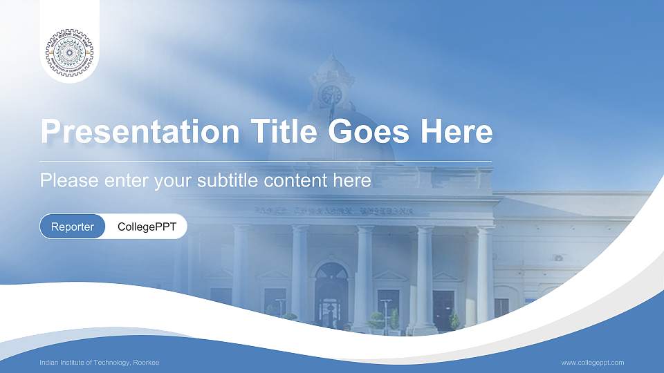 Indian Institute of Technology, Roorkee Lecture Sharing and Networking Event PPT Template16:9 ratio PPT effect preview image