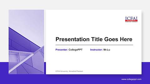 ICFAI University, Himachal Pradesh General PPT Template