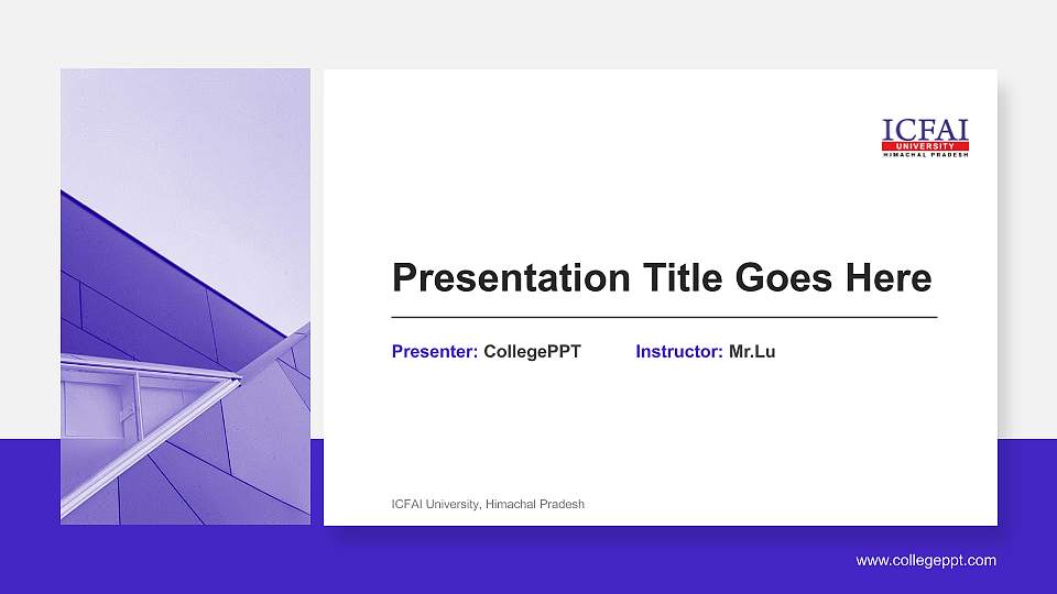 ICFAI University, Himachal Pradesh General PPT Template16:9 ratio PPT effect preview image1