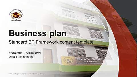 The Global University Competition/Entrepreneurship Contest PPT Template