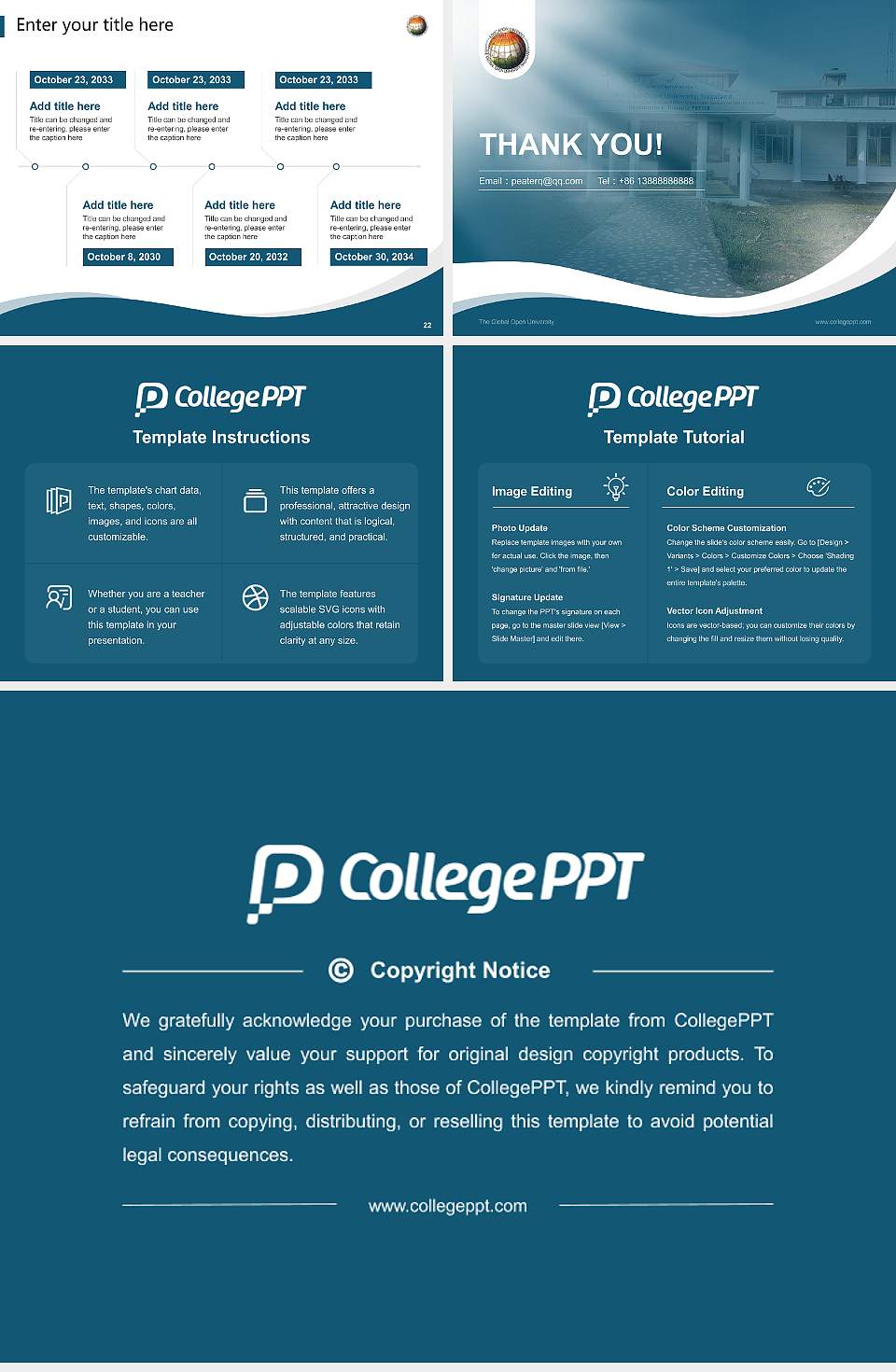 The Global Open University Lecture Sharing and Networking Event PPT Template4:3 ratio PPT effect preview image4
