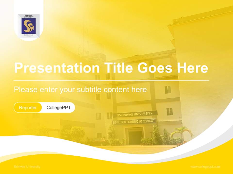 Srinivas University Lecture Sharing and Networking Event PPT Template4:3 ratio PPT effect preview image4