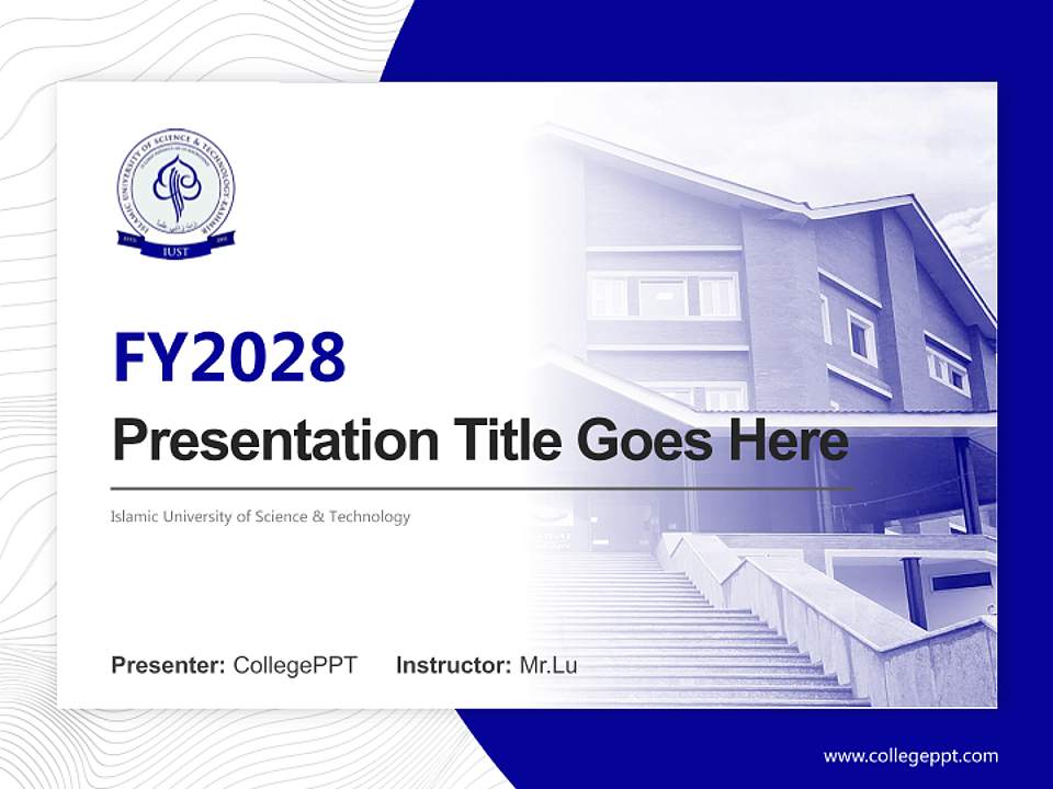 Islamic University of Science & Technology Academic Presentation/Research Findings Report PPT Template4:3 ratio PPT effect preview image5