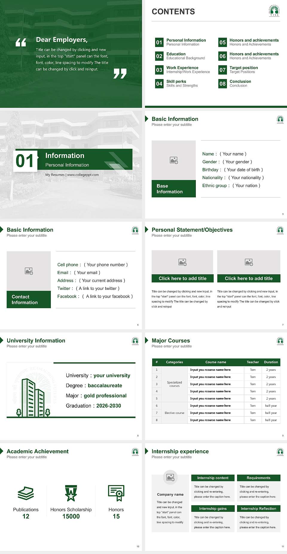 Tata Institute of Social Sciences(Guwahati Campus) Resume PPT Template4:3 ratio PPT effect preview image2