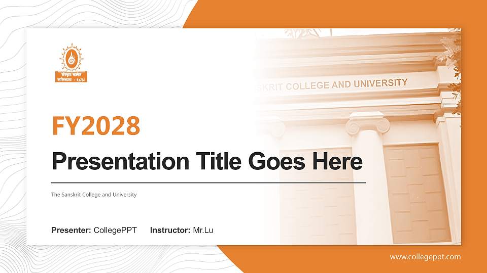 The Sanskrit College and University Academic Presentation/Research Findings Report PPT Template16:9 ratio PPT effect preview image