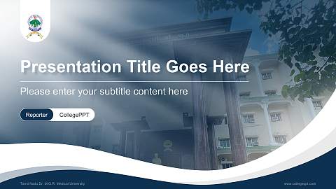Tamil Nadu Dr. M.G.R. Medical University Lecture Sharing and Networking Event PPT Template