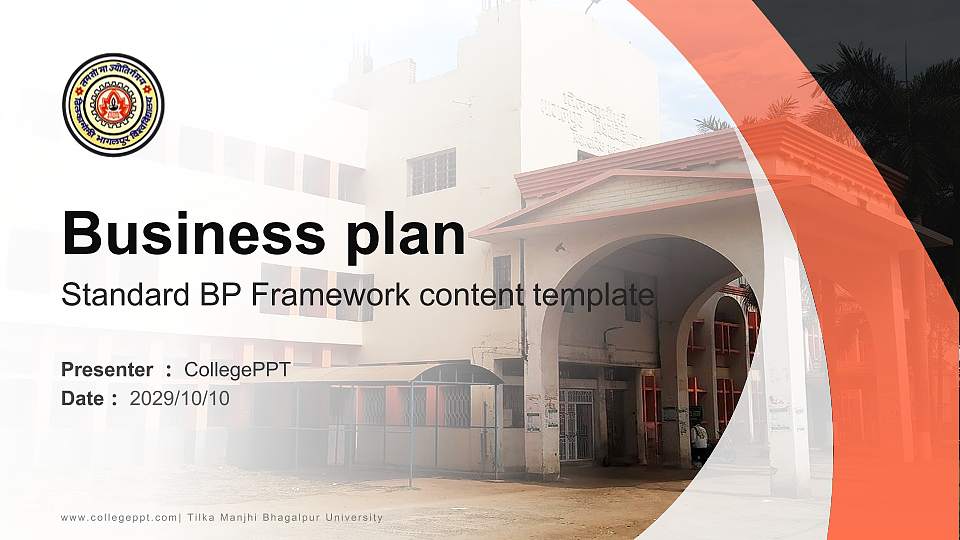 Tilka Manjhi Bhagalpur University Competition/Entrepreneurship Contest PPT Template16:9 ratio PPT effect preview image