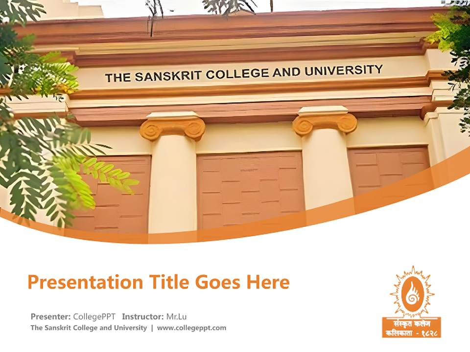 The Sanskrit College and University Course/Courseware Creation PPT Template4:3 ratio PPT effect preview image5
