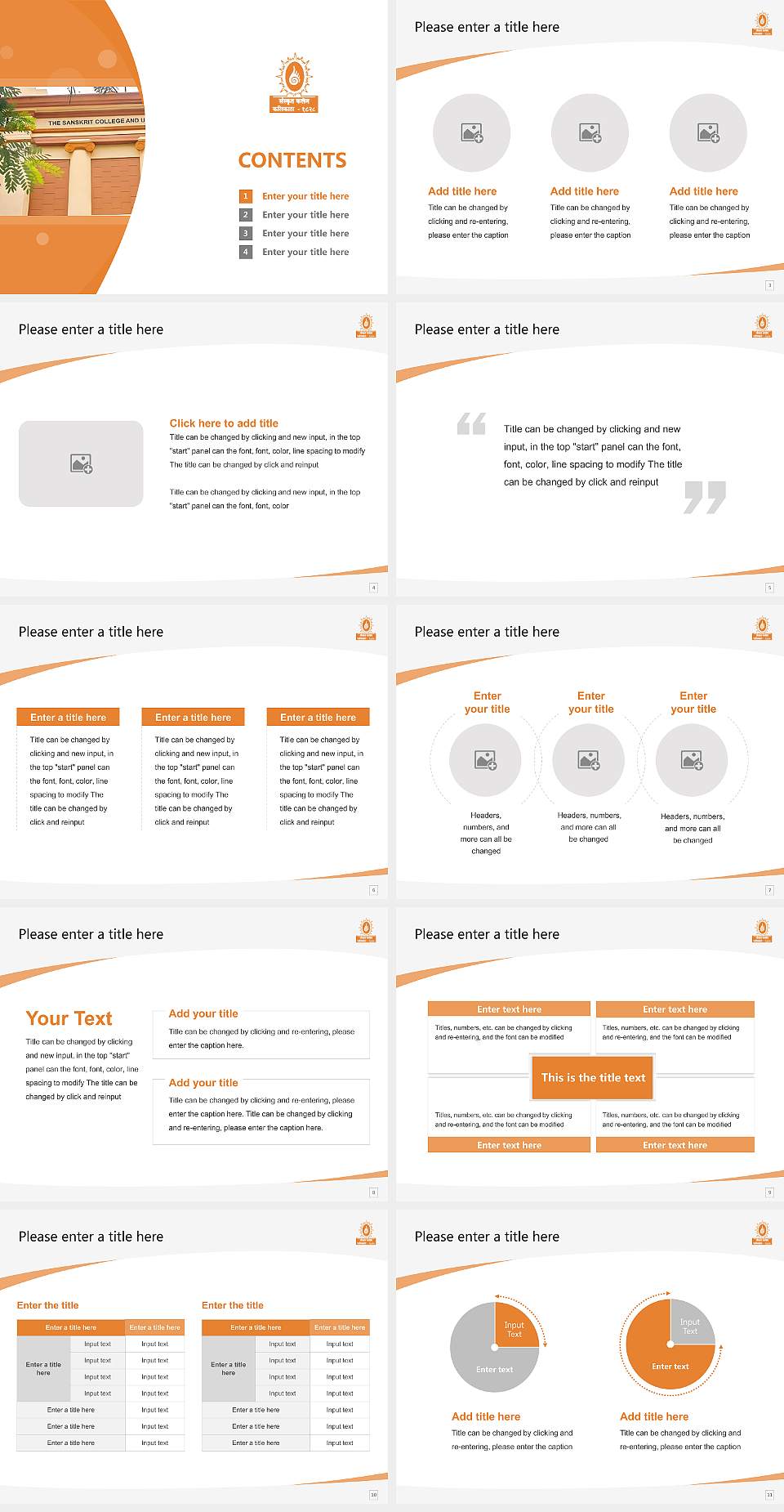 The Sanskrit College and University Course/Courseware Creation PPT Template4:3 ratio PPT effect preview image2