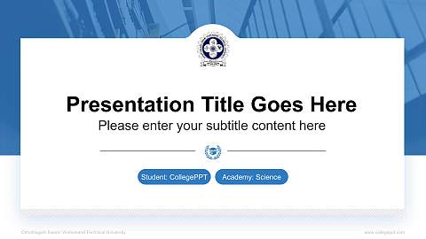 Chhattisgarh Swami Vivekanand Technical University National Scholarship Defense PPT Template
