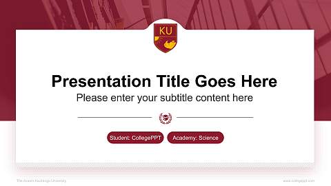 The Assam Kaziranga University National Scholarship Defense PPT Template