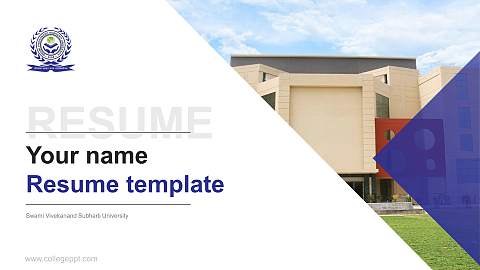Swami Vivekanand Subharti University Resume PPT Template