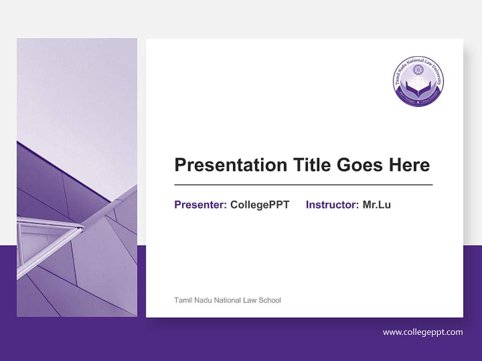 Tamil Nadu National Law School General PPT Template4:3 ratio PPT effect preview image6