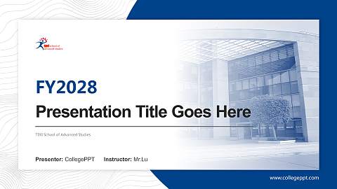 TERI School of Advanced Studies Academic Presentation/Research Findings Report PPT Template
